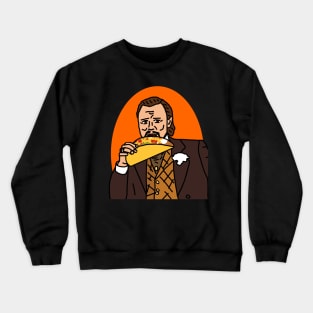 Laughing Leo is Eating a Taco Memes Crewneck Sweatshirt